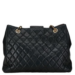 Chanel Matelasse Coco Mark Chain Shoulder Bag Handbag Black Lambskin Women's CHANEL