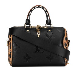 Louis Vuitton Monogram Empreinte Wild at Heart Speedy Bandouliere 25 Handbag Shoulder Bag M58524 Black Brown Leather Women's LOUIS VUITTON