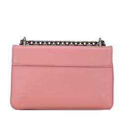 Prada Saffiano Chain Shoulder Bag 1BD009 Pink Leather Women's PRADA