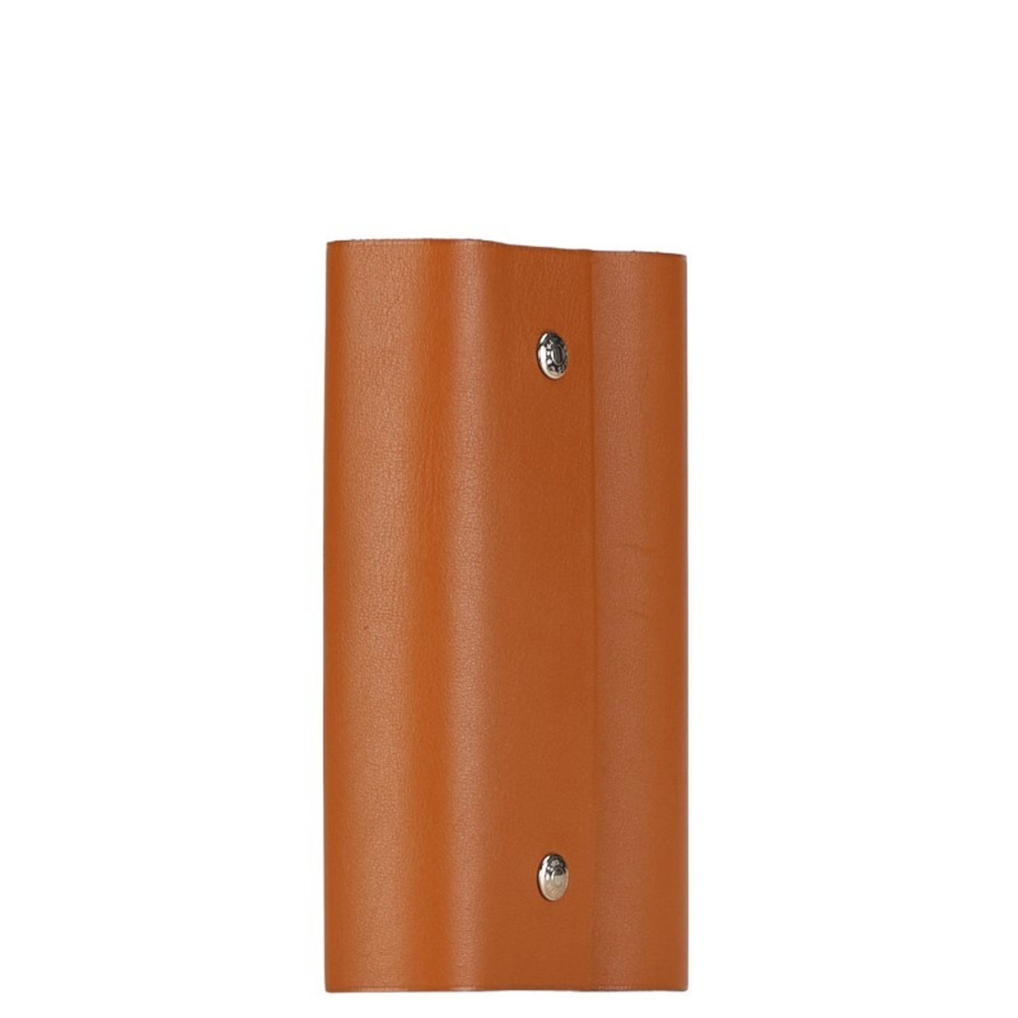 Hermes Cahier Roulet Roll Notebook Planner Cover 12 Holes Brown Chevre Women's HERMES