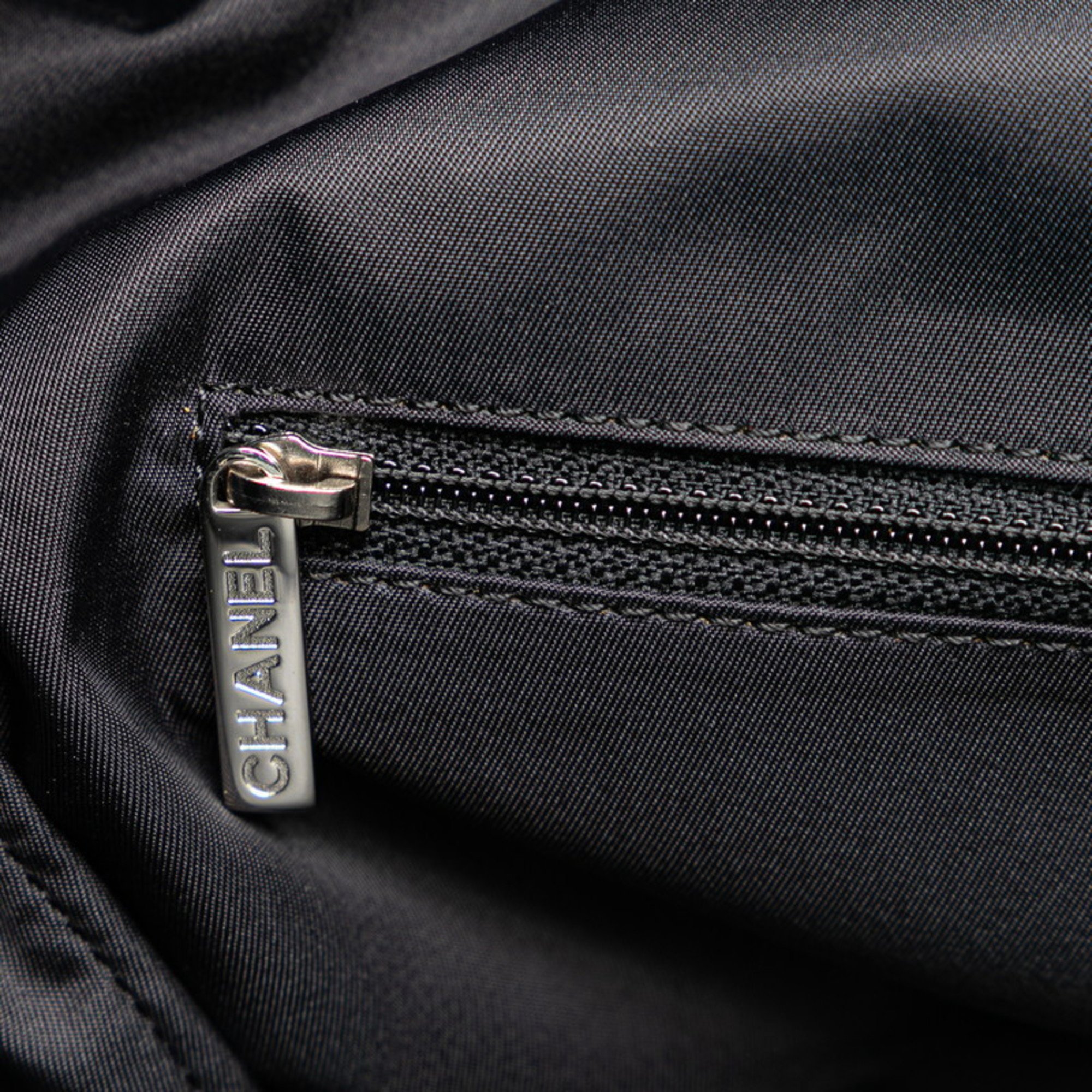 Chanel Coco Mark Paris Biarritz Tote MM Handbag Bag A34209 Black PVC Canvas Women's CHANEL