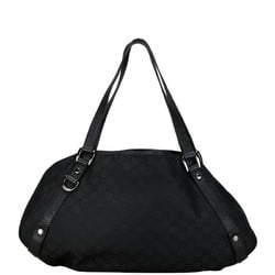 Gucci GG Canvas Abby Handbag Tote Bag 293578 Black Leather Women's GUCCI