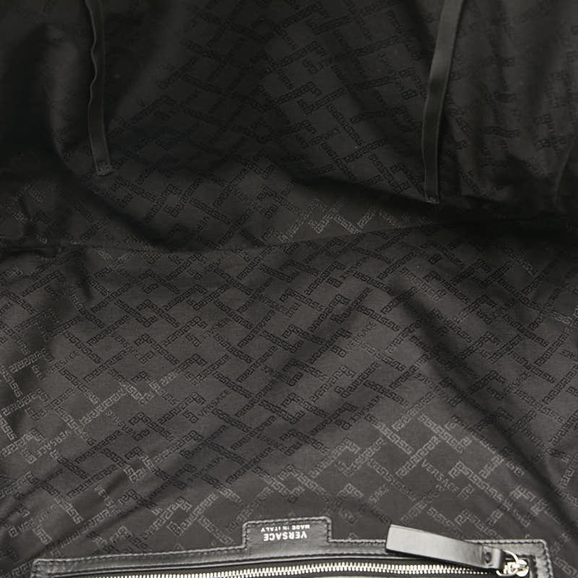 Versace Medusa Handbag Black Leather Women's VERSACE