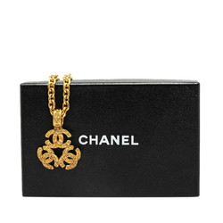 Chanel Triple Coco Mark Necklace Gold Plated Women's CHANEL