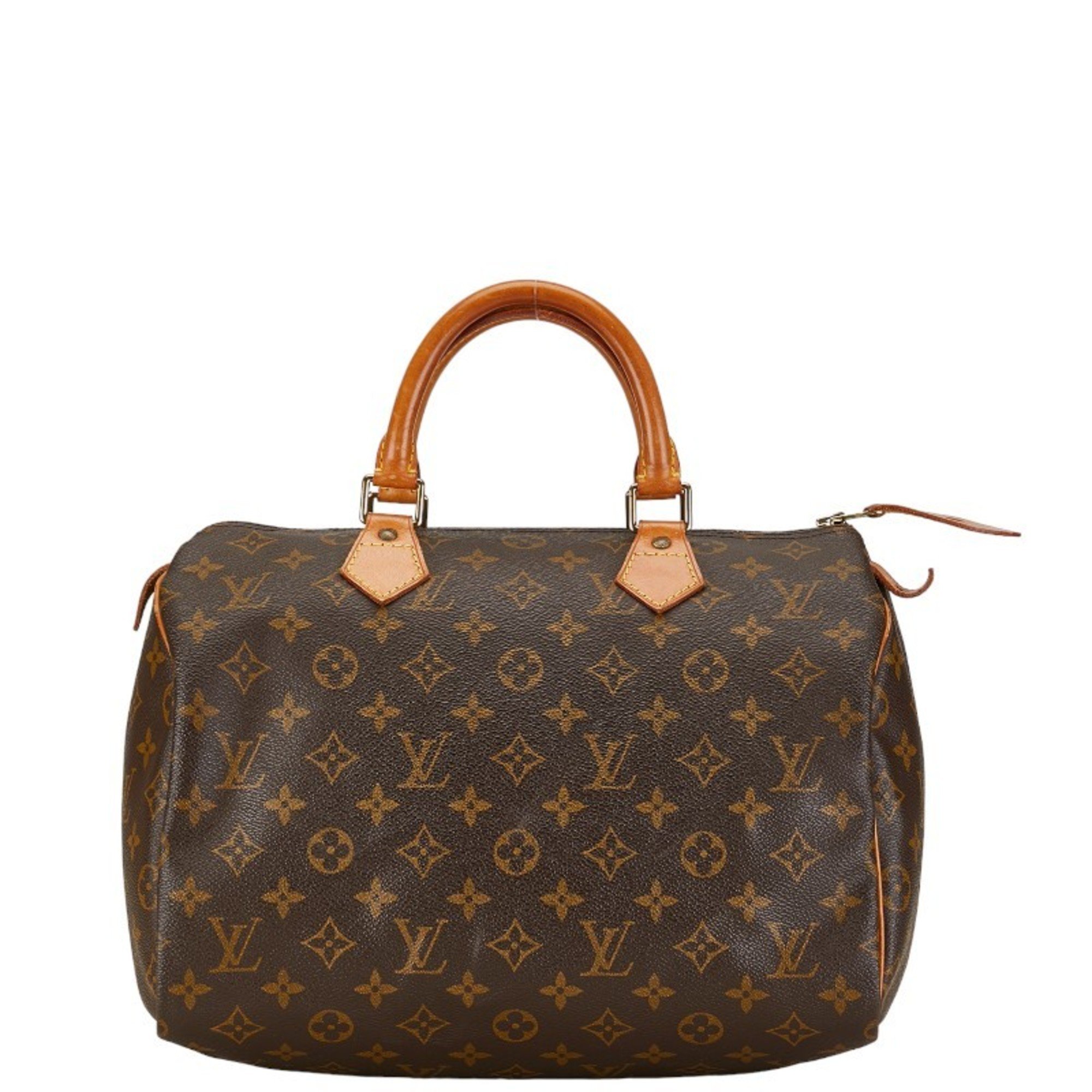 Louis Vuitton Monogram Speedy 30 Handbag M41526 Brown PVC Leather Women's LOUIS VUITTON