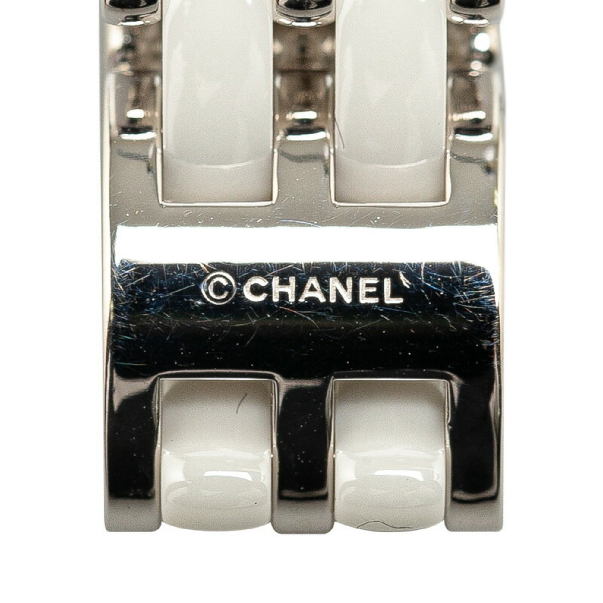 Chanel Ultra Ring #49 K18WG White Gold Ceramic Women's CHANEL