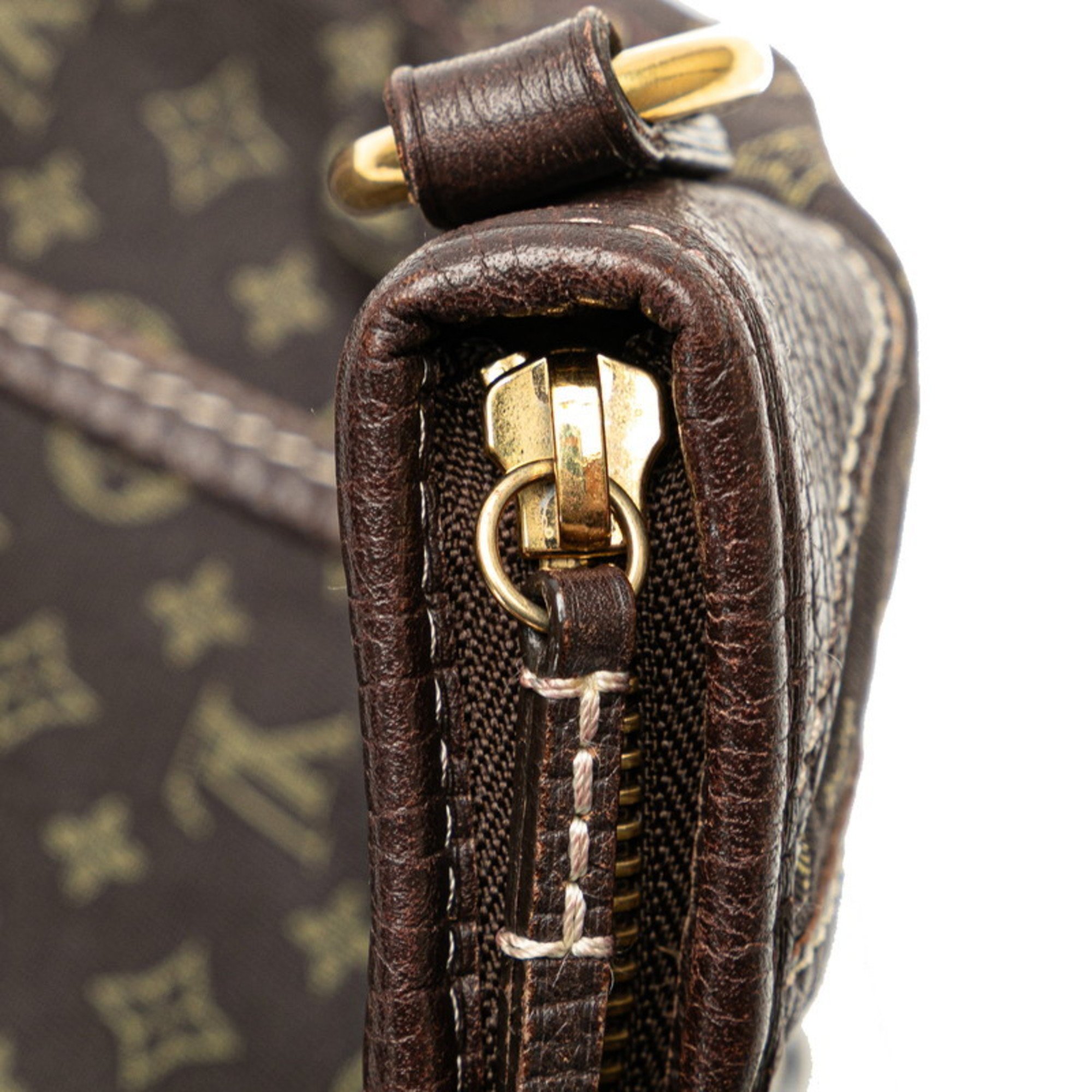 Louis Vuitton Monogram Lan Besass Anjou Shoulder Bag M95617 Brown Canvas Leather Women's LOUIS VUITTON