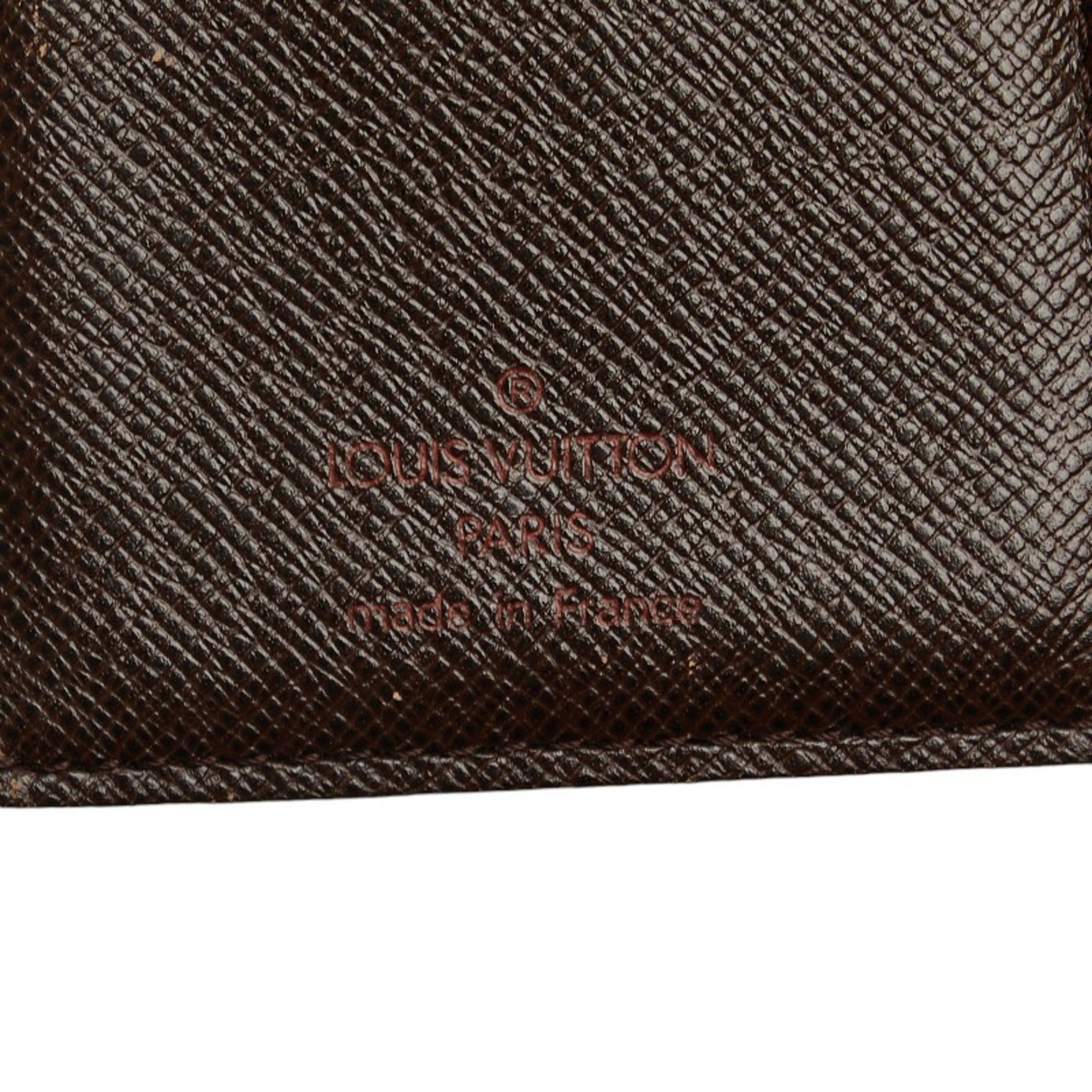 Louis Vuitton Damier Portemonnay Viennois Bi-fold Wallet N61664 Brown PVC Leather Women's LOUIS VUITTON