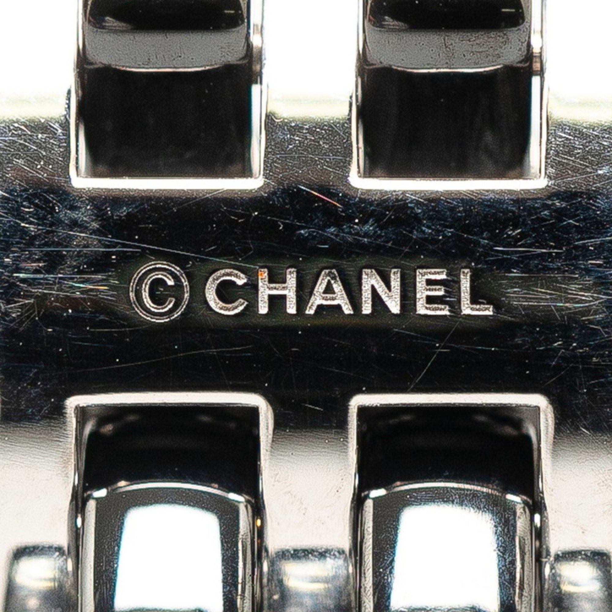 CHANEL Ultra Ring #48 K18WG White Gold Ceramic Women's