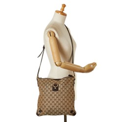 Gucci GG Canvas Abby Shoulder Bag 131326 Brown Leather Women's GUCCI