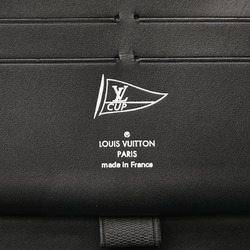 Louis Vuitton LV Cup Zippy Organizer Round Long Wallet M80709 Black Navy Leather Men's LOUIS VUITTON