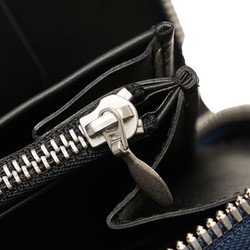 Louis Vuitton LV Cup Zippy Organizer Round Long Wallet M80709 Black Navy Leather Men's LOUIS VUITTON