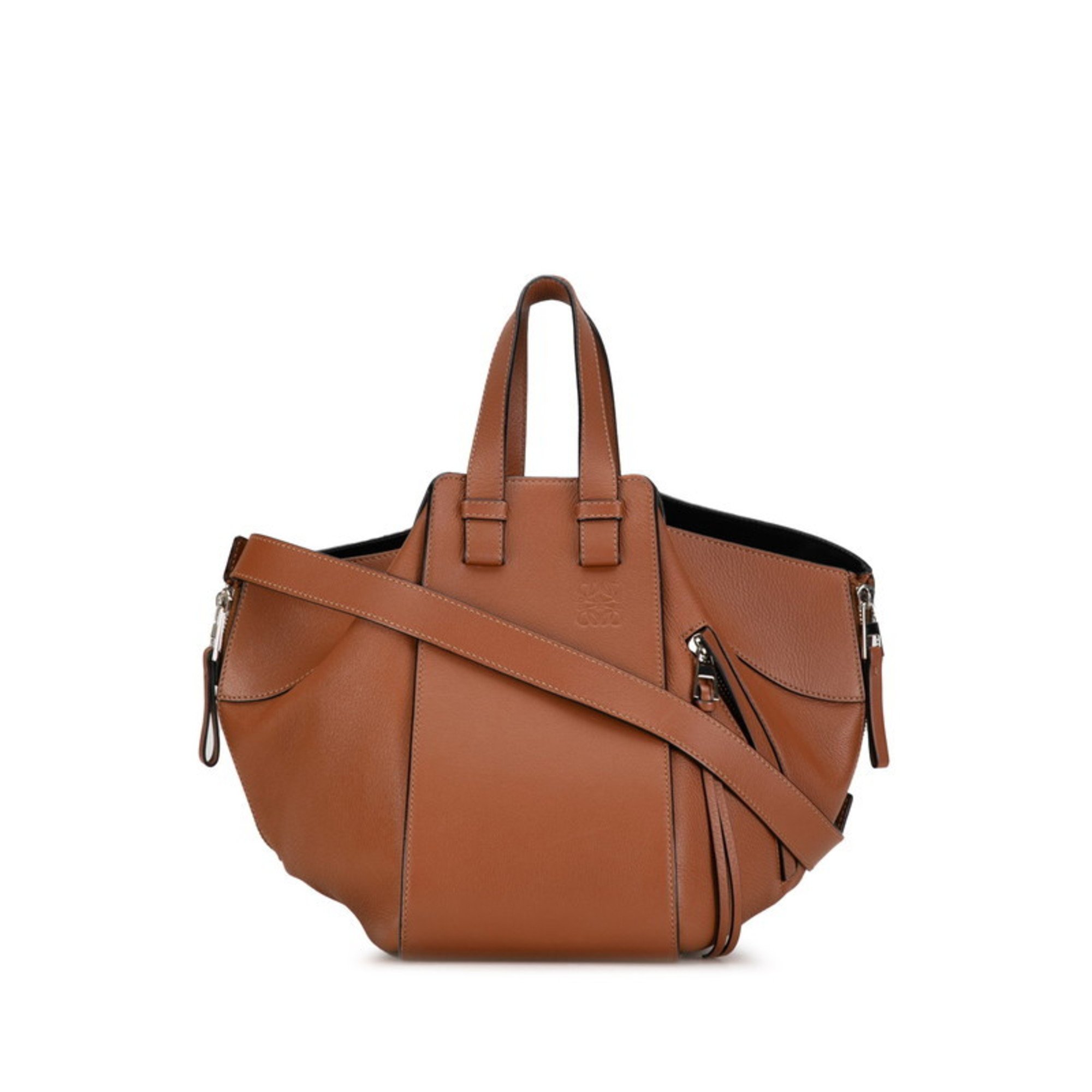 LOEWE Hammock Small Handbag Shoulder Bag Tan Brown Leather Women's
