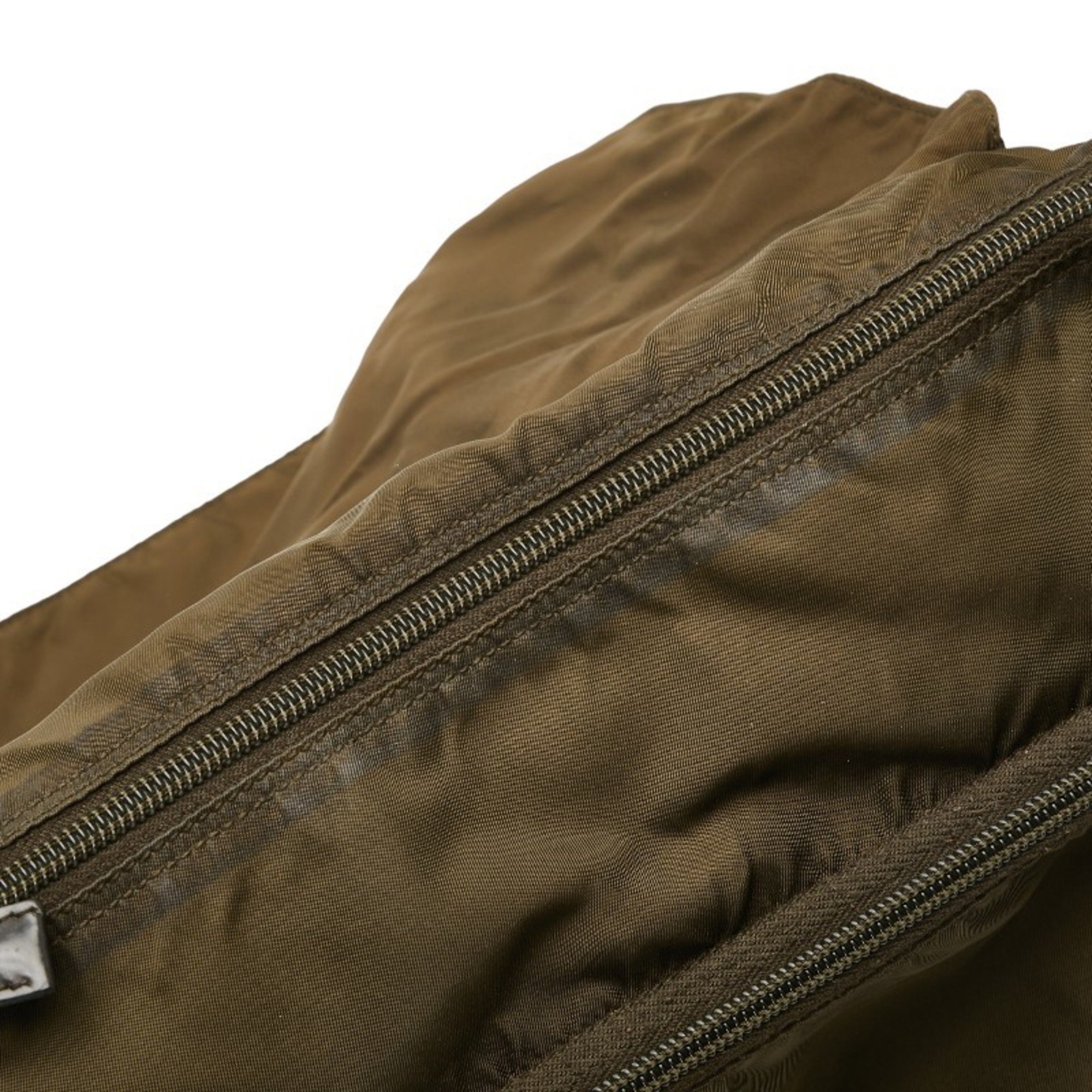 Prada Shoulder Bag B6671 Khaki Nylon Leather Women's PRADA