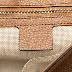 Gucci Interlocking G Soho Chain Shoulder Bag 536224 Camellia Rose Beige Leather Women's GUCCI