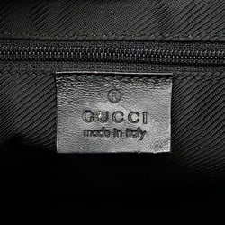 Gucci GG Canvas Bag Handbag 001 3814 Black Leather Women's GUCCI