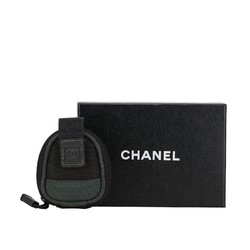 Chanel Coco Mark Sport Line Arm Pouch Black Green Canvas Nylon Women's CHANEL