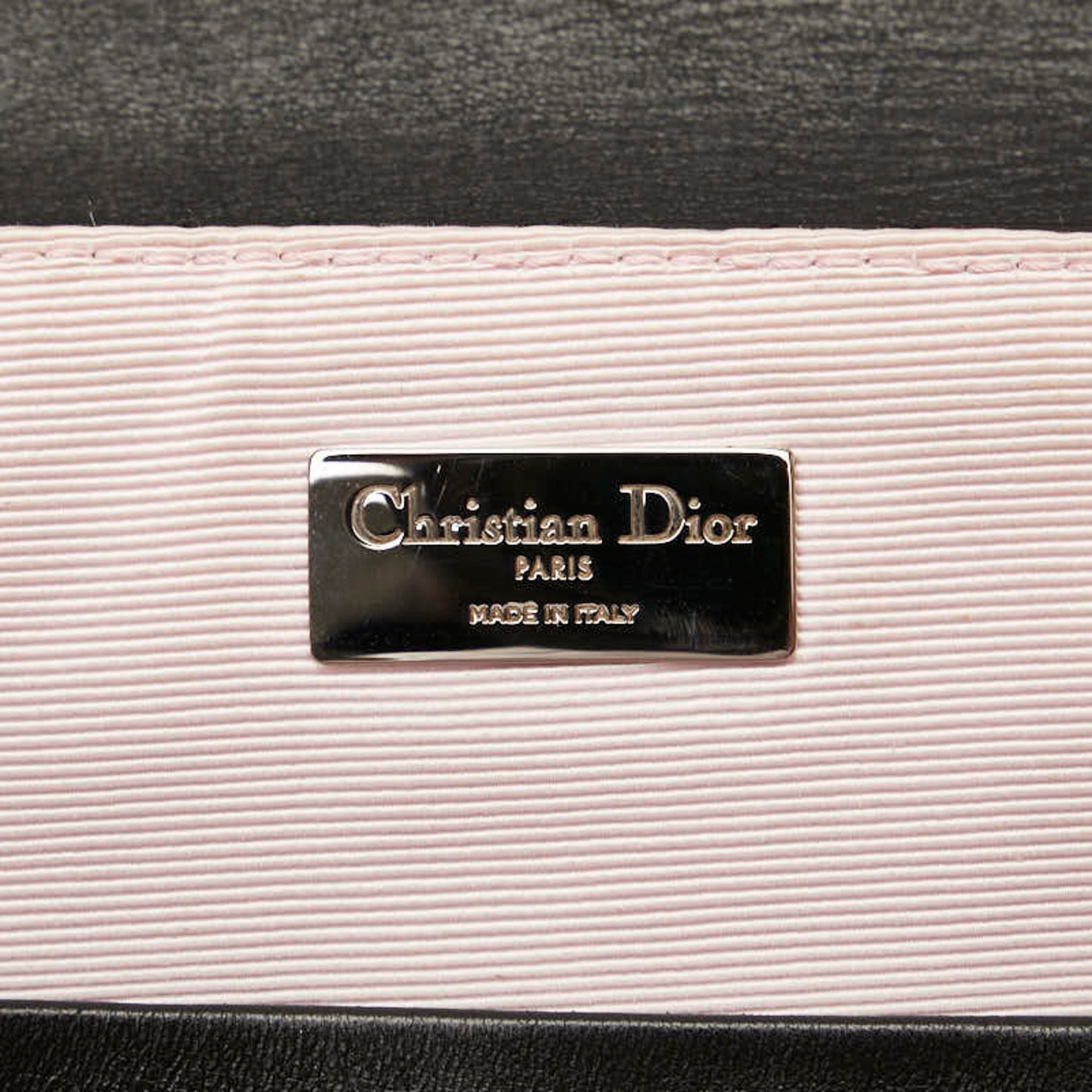 Christian Dior Dior Cannage Backpack Black Lambskin Women's