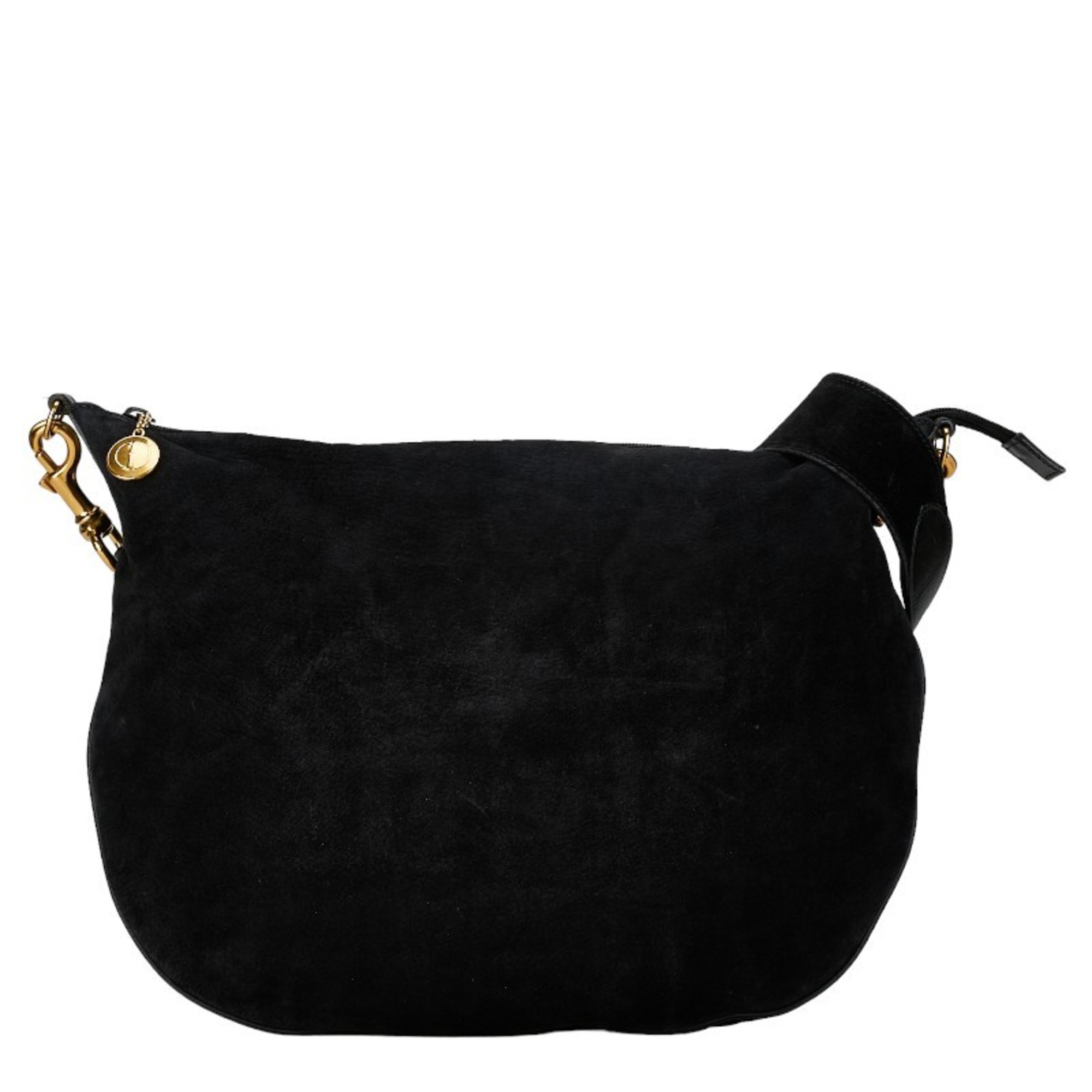 Gucci Shoulder Bag 115.1206 Black Gold Suede Women's GUCCI