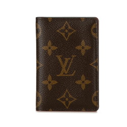 Louis Vuitton Monogram Organizer de Poche Business Card Holder M60502 Brown PVC Leather Women's LOUIS VUITTON