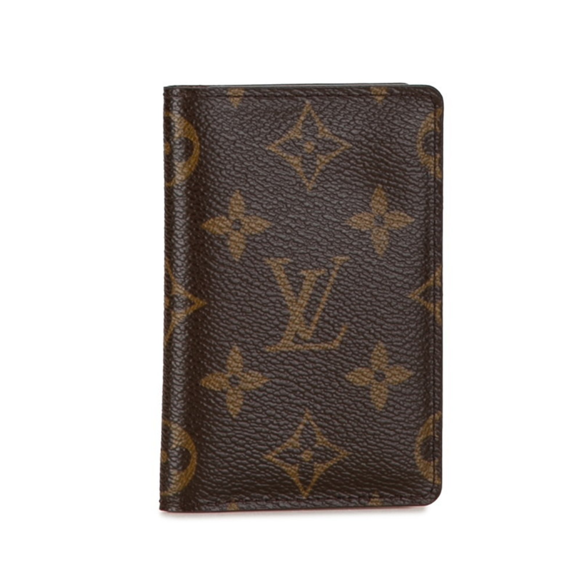 Louis Vuitton Monogram Organizer de Poche Business Card Holder M60502 Brown PVC Leather Women's LOUIS VUITTON