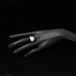 Salvatore Ferragamo Ring, K18PG, 750PG, Pink Gold, White Chalcedony #54, Japanese Size Approx. 13