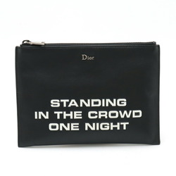 Christian Dior DIOR HOMME Homme Pouch Clutch Bag Second Leather Black