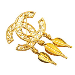 Chanel Coco Mark Swing 3-Row Brooch Gold Plated Women's CHANEL