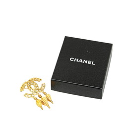 Chanel Coco Mark Swing 3-Row Brooch Gold Plated Women's CHANEL
