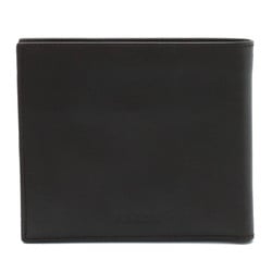 PRADA VITELLO Bi-fold Wallet Leather EBANO Dark Brown KP1015
