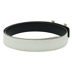 HERMES Constance H Belt, reversible leather, black and white, #90, L engraved