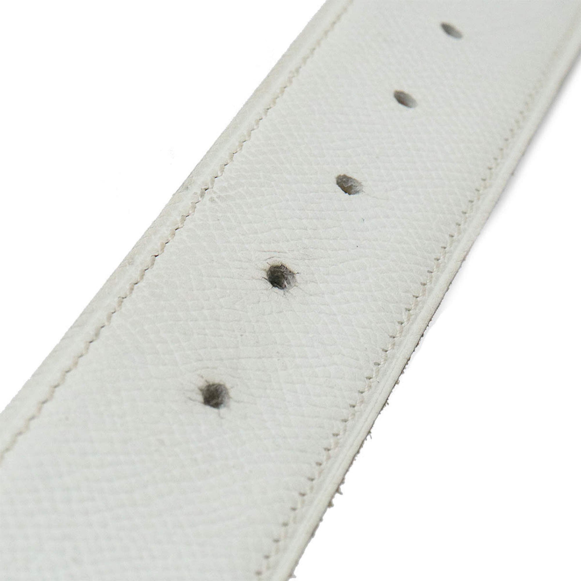 HERMES Constance H Belt, reversible leather, black and white, #90, L engraved