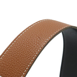 HERMES Constance H Belt, reversible leather, black, brown, #85, K stamp