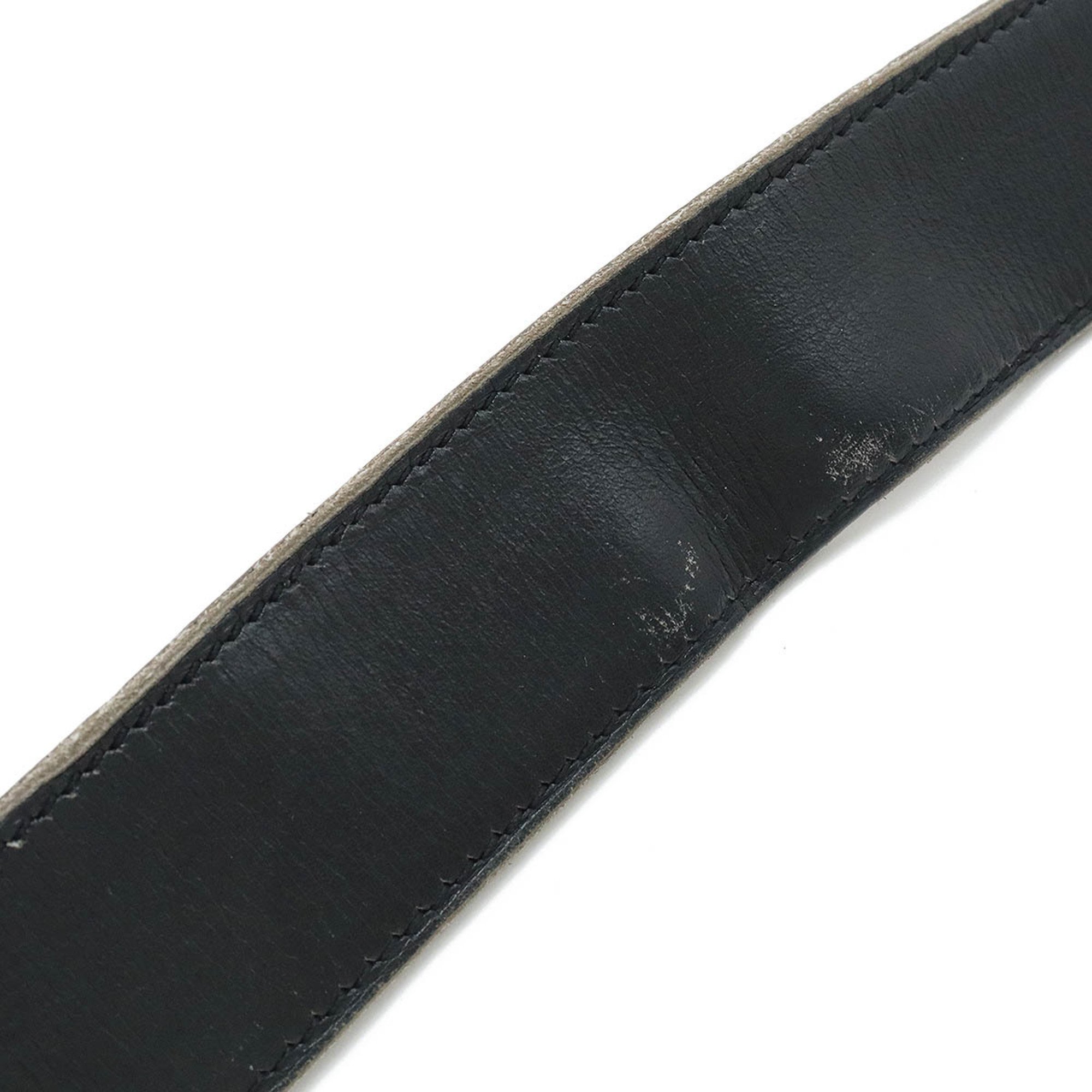 HERMES Constance H Belt, reversible leather, black, brown, #85, K stamp
