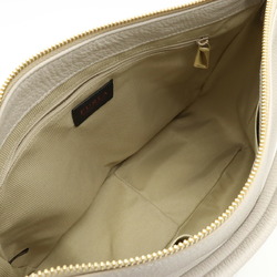 FURLA Cometa M Hobo Bag Shoulder Handbag Leather Pale Gray
