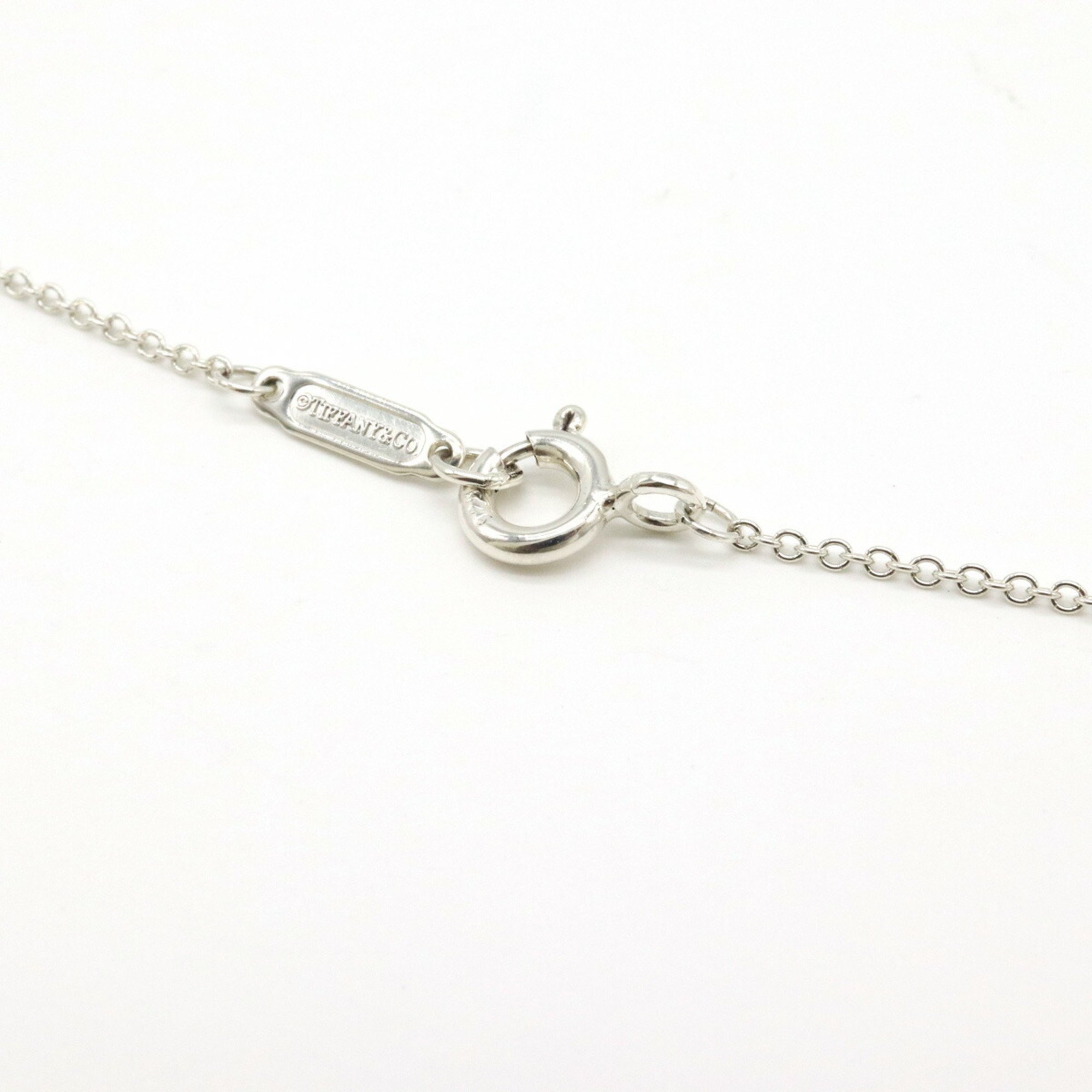 TIFFANY&Co. Tiffany Return to Double Heart Tag Pendant Necklace Blue SV925 Ag925 Silver