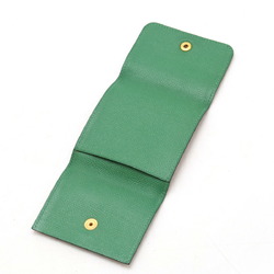 HERMES Hermes Arajif Post-it Case Memo Cover Serie Button Cushvel Leather Red Green A Stamp