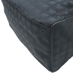 CHANEL New Travel Line Boston Bag Shoulder Nylon Jacquard Leather Black A15969