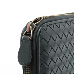 BOTTEGA VENETA Bottega Veneta Intrecciato Round Long Wallet Leather Black 114076