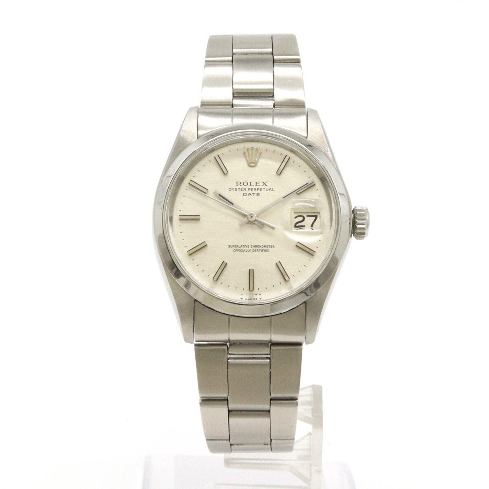 ROLEX Rolex Oyster Perpetual Date Mosaic Dial SS Men's AT Automatic Watch No. 27 1500