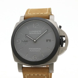 PANERAI Luminor Marina Tutto Grigio Titanium Carbotech Leather Strap Grey Dial Men's AT Automatic Watch PAM01662