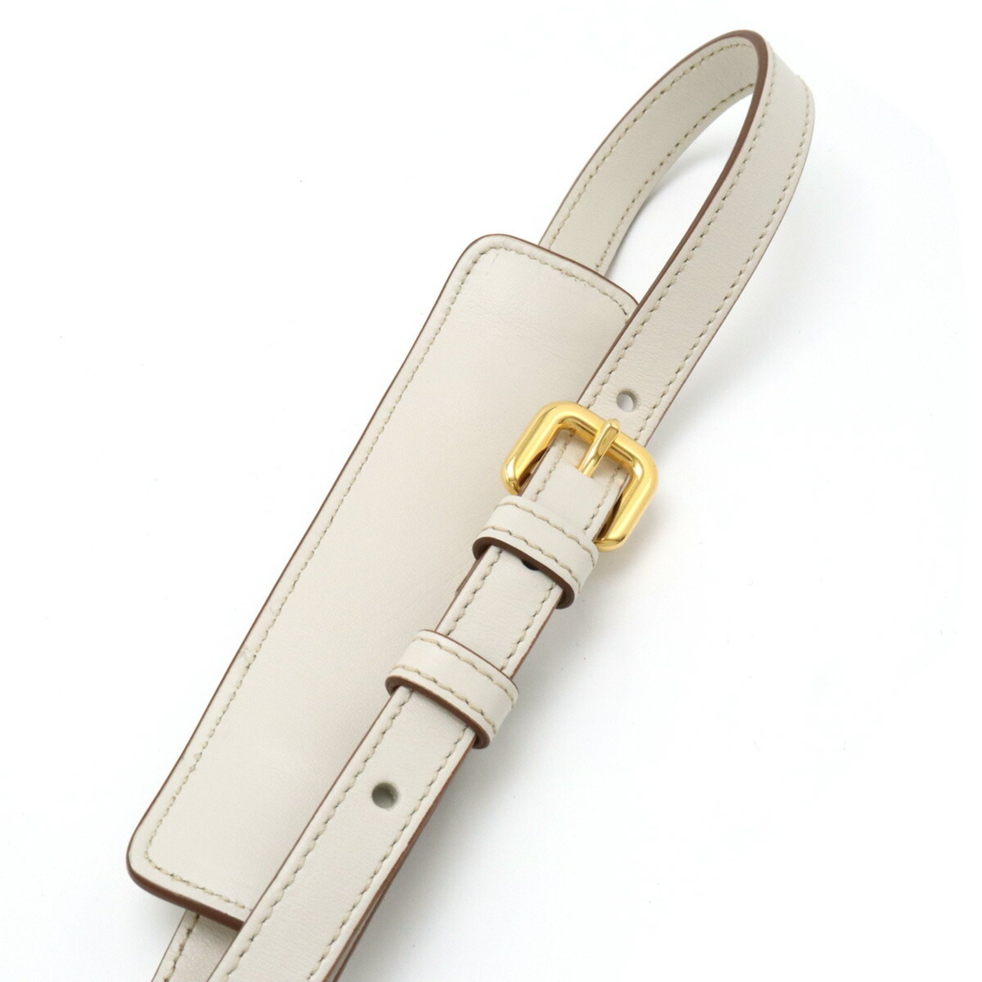 PRADA Prada shoulder strap only leather ivory white