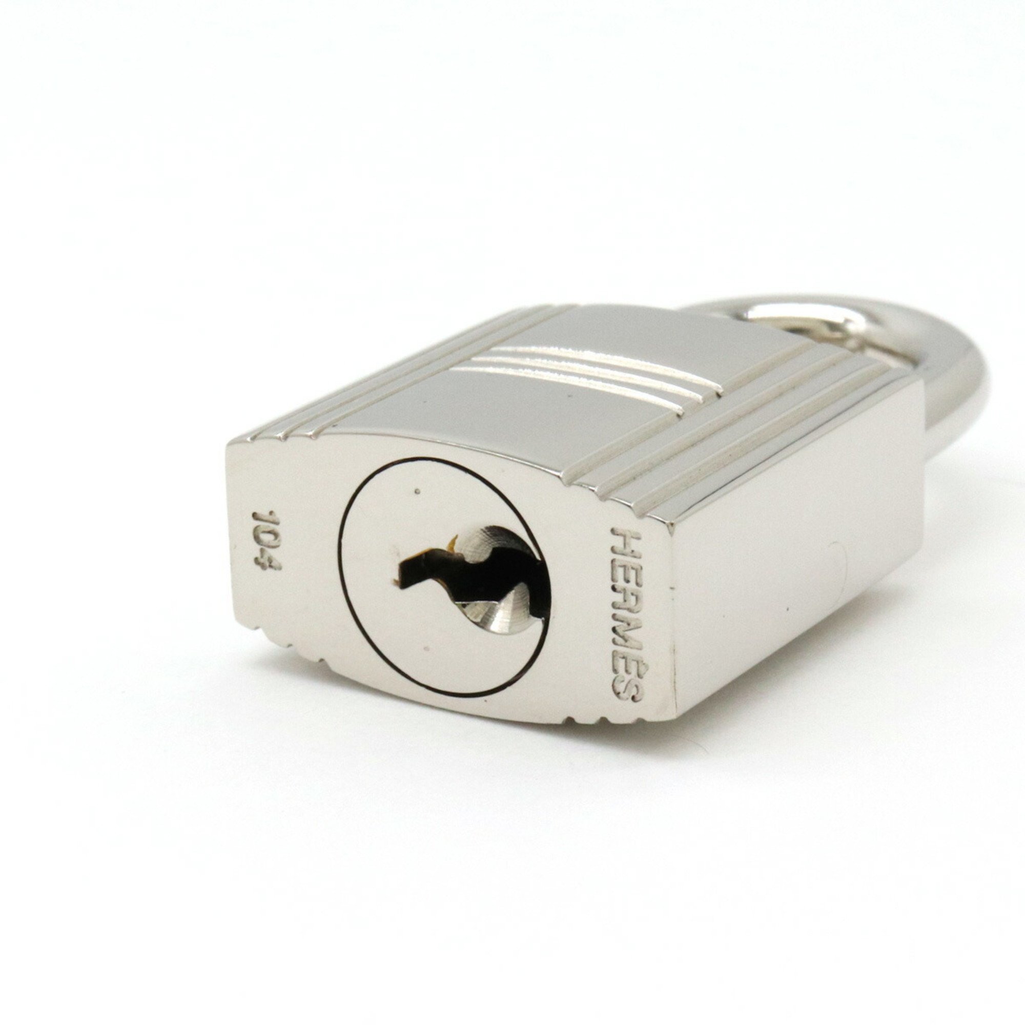 HERMES Padlock No.104 with Key Silver Color