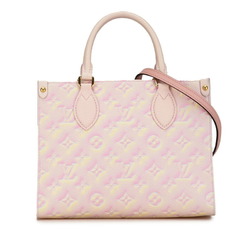 Louis Vuitton Monogram Empreinte On the Go PM Handbag Shoulder Bag M46168 Light Pink Yellow Leather Women's LOUIS VUITTON