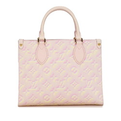 Louis Vuitton Monogram Empreinte On the Go PM Handbag Shoulder Bag M46168 Light Pink Yellow Leather Women's LOUIS VUITTON