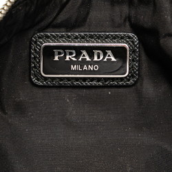Prada Triangle Plate Pouch Black Nylon Women's PRADA