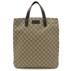 GUCCI GG Plus Supreme Tote Bag Beige Dark Brown 131258