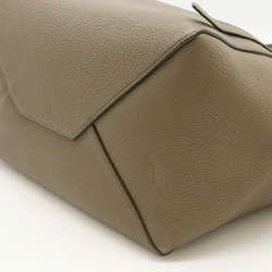 CELINE Cabas Phantom Small Tote Bag Shoulder Leather Greige 189023
