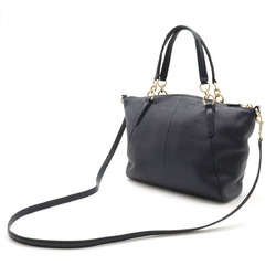 COACH Small Kelsey Satchel Handbag Shoulder Bag Pebbled Leather Midnight Dark Navy F36675