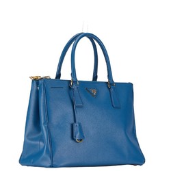 Prada Saffiano Handbag Blue Leather Women's PRADA